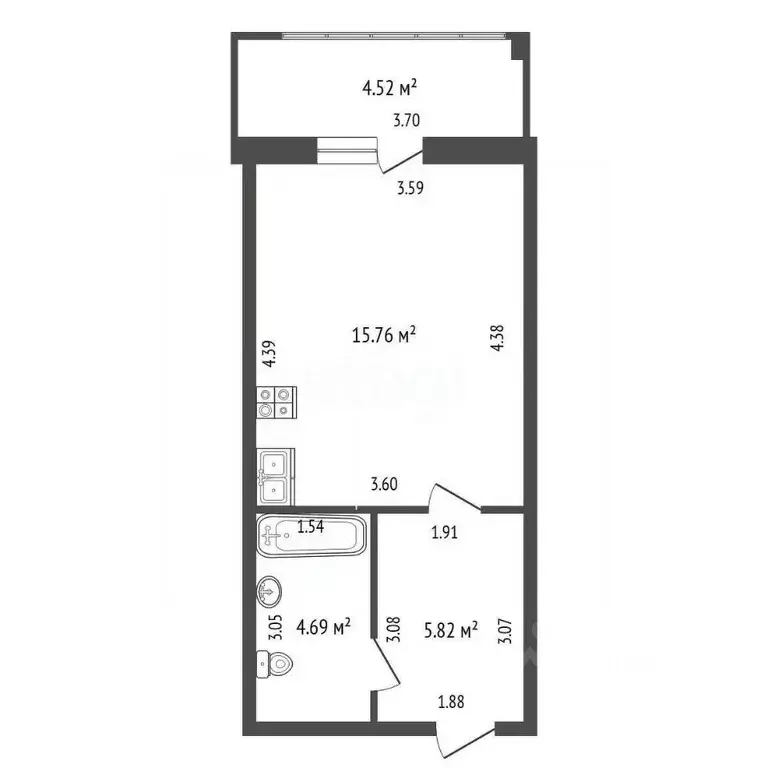 Студия Саха (Якутия), Якутск ул. Александра Захарченко, 5 (26.3 м) - Фото 2