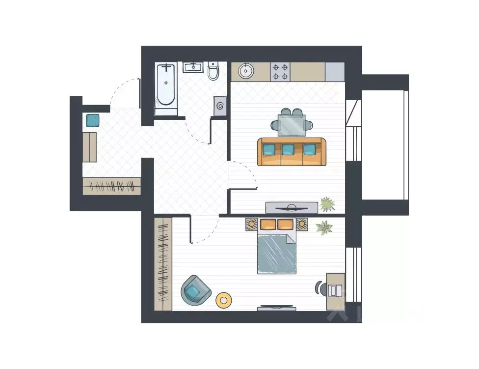 2-к кв. Кировская область, Киров ул. Капитана Дорофеева, 24 (57.0 м) - Фото 1