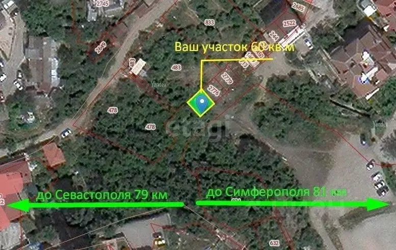 Участок в Крым, Ялта (0.6 сот.) - Фото 1