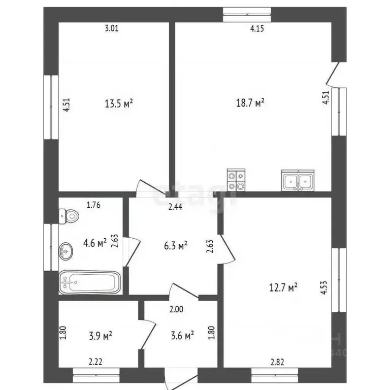 Дом в Тюменская область, Тюменский муниципальный округ, с. Перевалово, ... - Фото 2