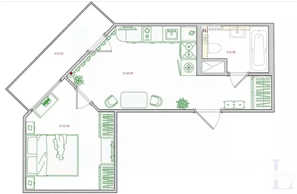 1-к кв. Санкт-Петербург Богатырский просп., 2А (39.0 м) - Фото 2