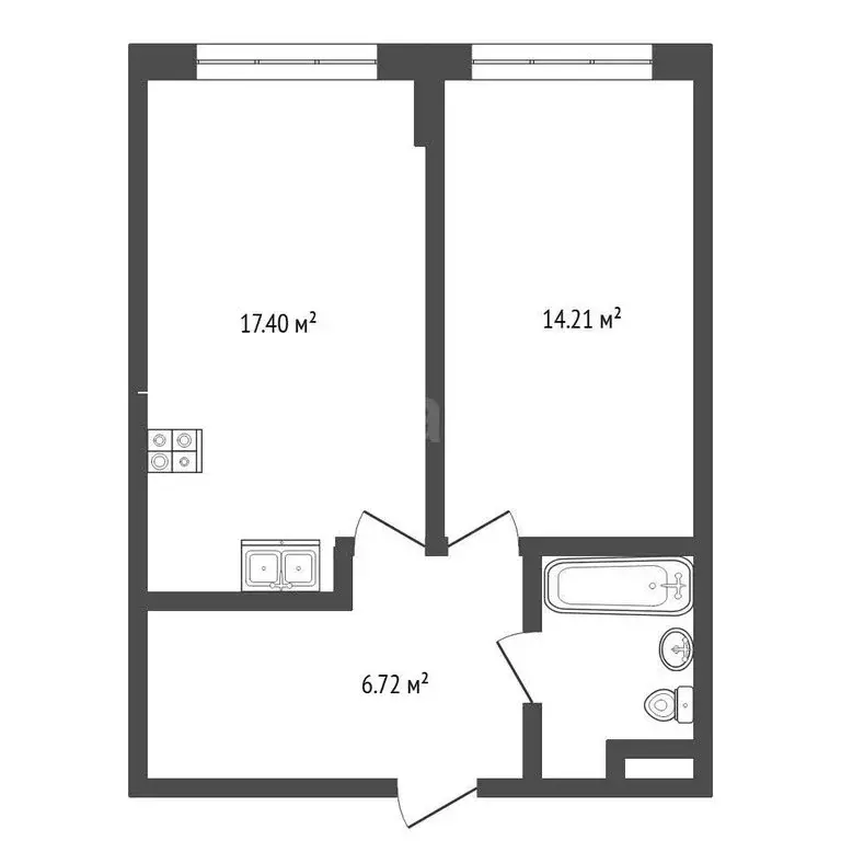1-комнатная квартира: Тюмень, улица Московский Тракт, 83к6 (43.4 м) - Фото 1