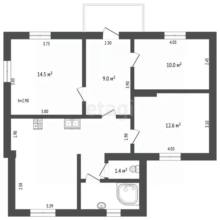 Дом в Крым, Евпатория проезд Некрасова, 9 (81 м) - Фото 1