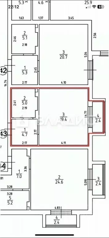 Студия Калининградская область, Пионерский Пионерская ул., 4А (31.5 м) - Фото 2