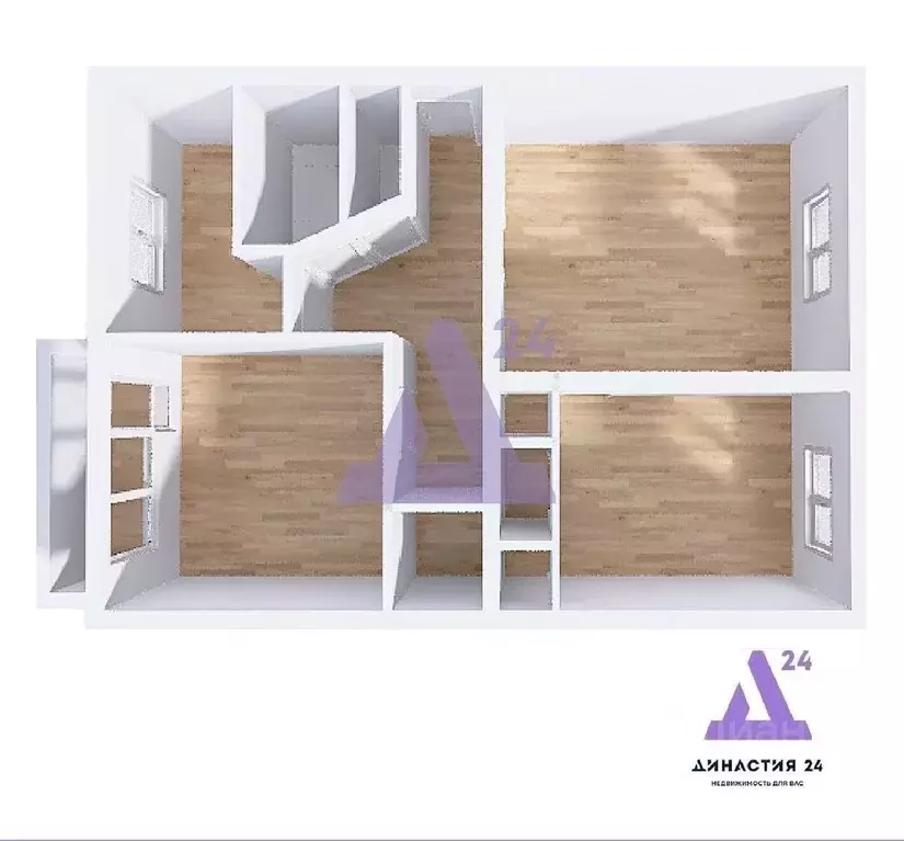 3-к кв. Алтайский край, Барнаул ул. Энтузиастов, 5 (61.0 м) - Фото 1