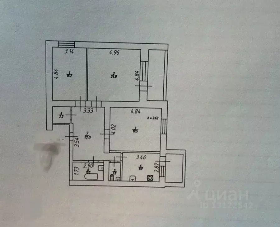3-к кв. Ставропольский край, Ставрополь просп. Карла Маркса, 35 (94.6 ... - Фото 1