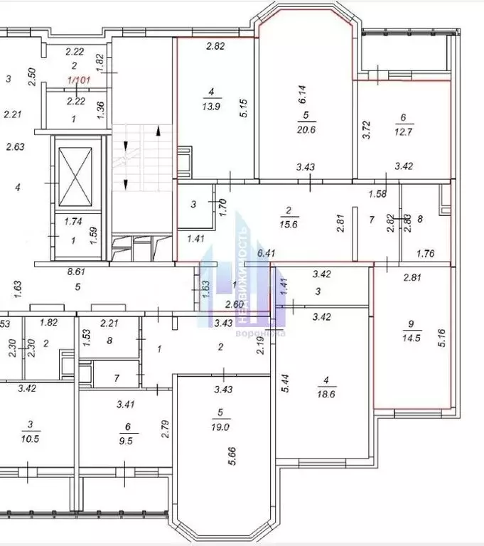 3-комнатная квартира: Воронеж, улица Артамонова, 34Ж (92.6 м) - Фото 0