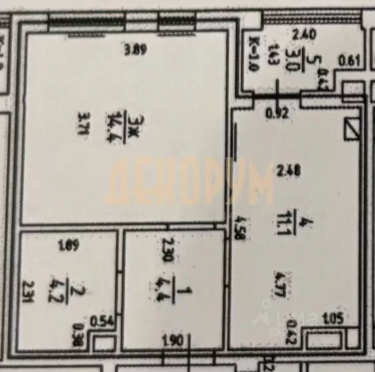 1-к кв. Калининградская область, Калининград Мирная ул., 1к2 (34.1 м) - Фото 2