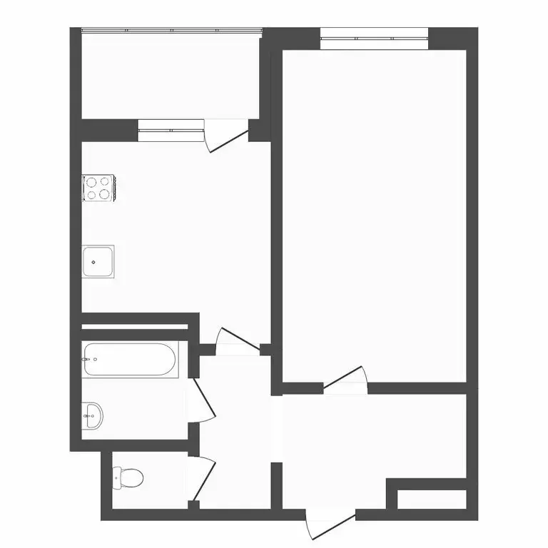 1-комнатная квартира: Тюмень, улица Александра Протозанова, 16 (39 м) - Фото 1