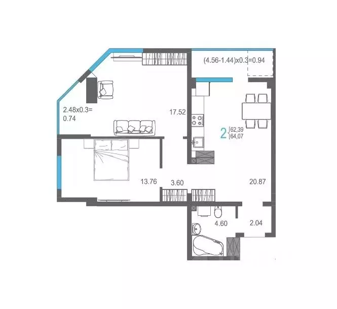 2-к кв. Крым, Ялта ул. Кирова, 155Ак2 (64.07 м) - Фото 1