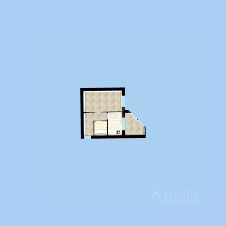 Комната Башкортостан, Уфа ул. Бехтерева, 16 (38.2 м) - Фото 1