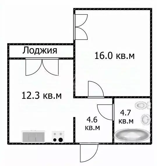 1-к кв. Саратовская область, Саратов просп. Героев Отечества, 6А (37.6 ... - Фото 1