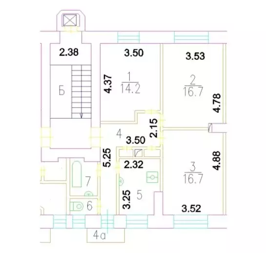 3-к кв. Москва Новокузнецкая ул., 30С2 (69.9 м) - Фото 2