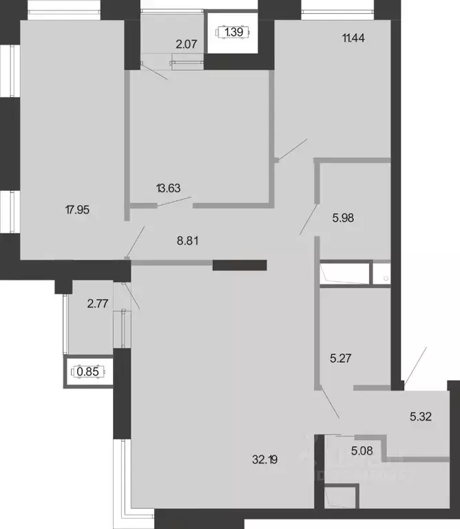 3-к кв. Тульская область, Тула Премьер Парк жилой комплекс (110.77 м) - Фото 1