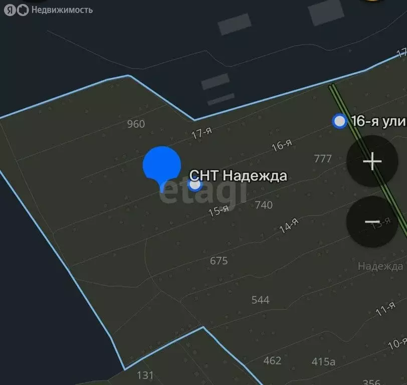 Участок в Первомайский район, СНТ Надежда, 16-я улица (7 м) - Фото 2