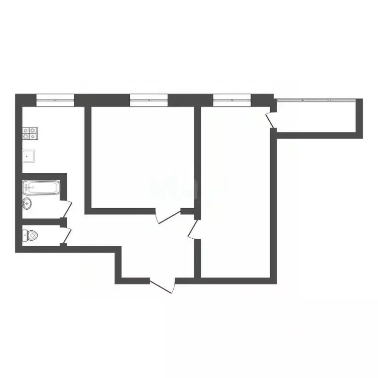 2-к кв. Тульская область, Тула Ложевая ул., 132 (41.0 м) - Фото 1