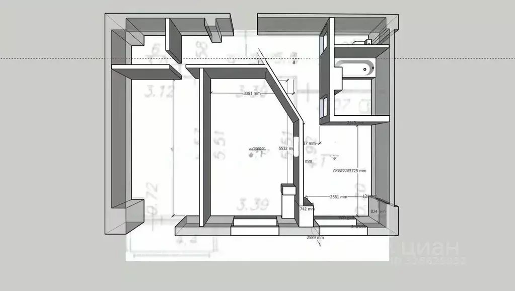 2-к кв. Санкт-Петербург, Санкт-Петербург, Пушкин ул. Архитектора ... - Фото 2