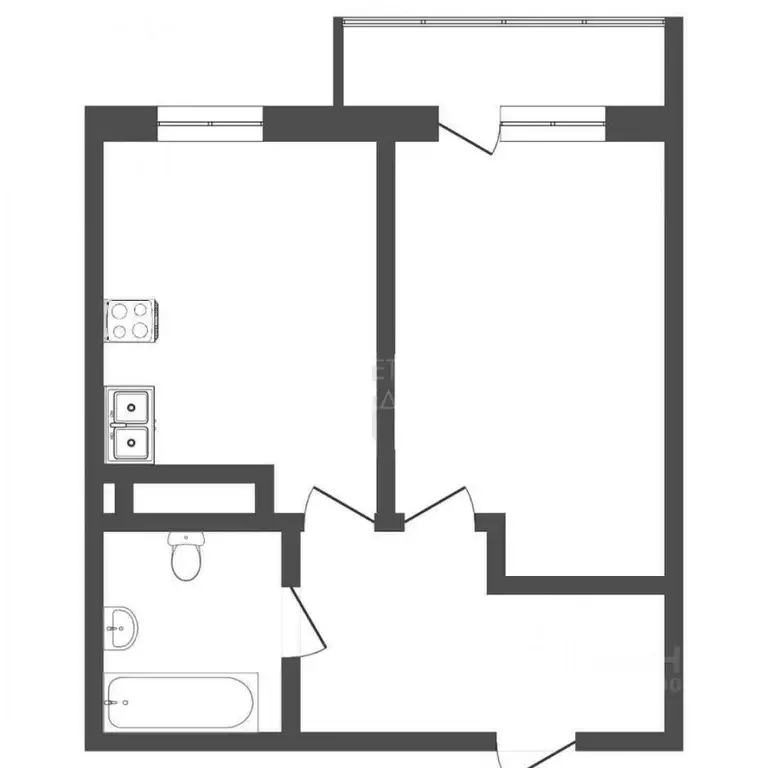 1-к кв. Тюменская область, Тюмень ул. Тимофея Чаркова, 81к2 (34.8 м) - Фото 2