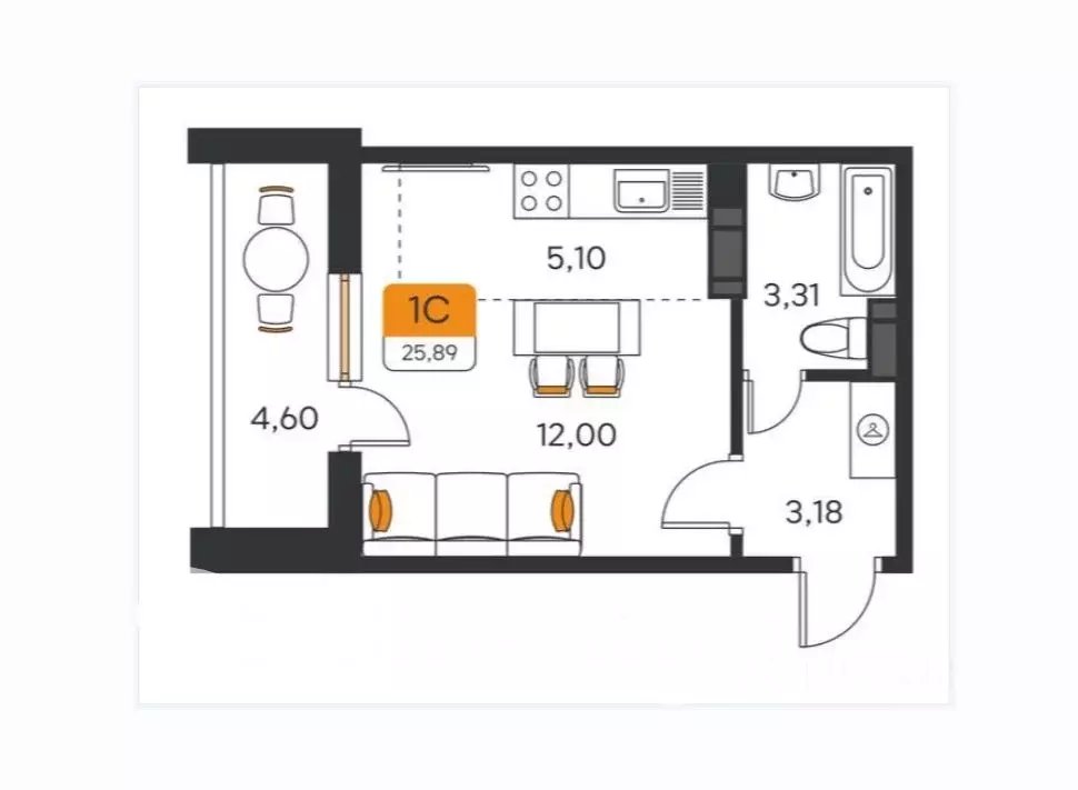 Студия Челябинская область, Челябинск Днепропетровская ул., 25 (26.0 ... - Фото 1