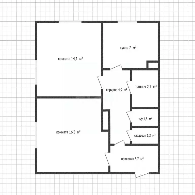 2-к кв. Адыгея, Майкоп Краснооктябрьская ул., 63 (51.7 м) - Фото 2