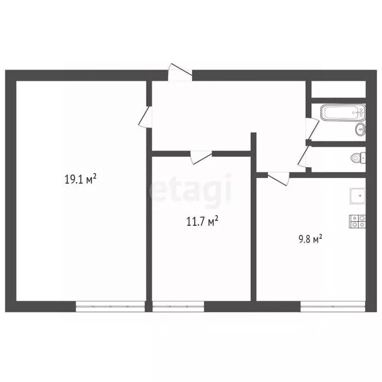 2-к кв. Москва ул. Красного Маяка, 20к2 (51.0 м) - Фото 1