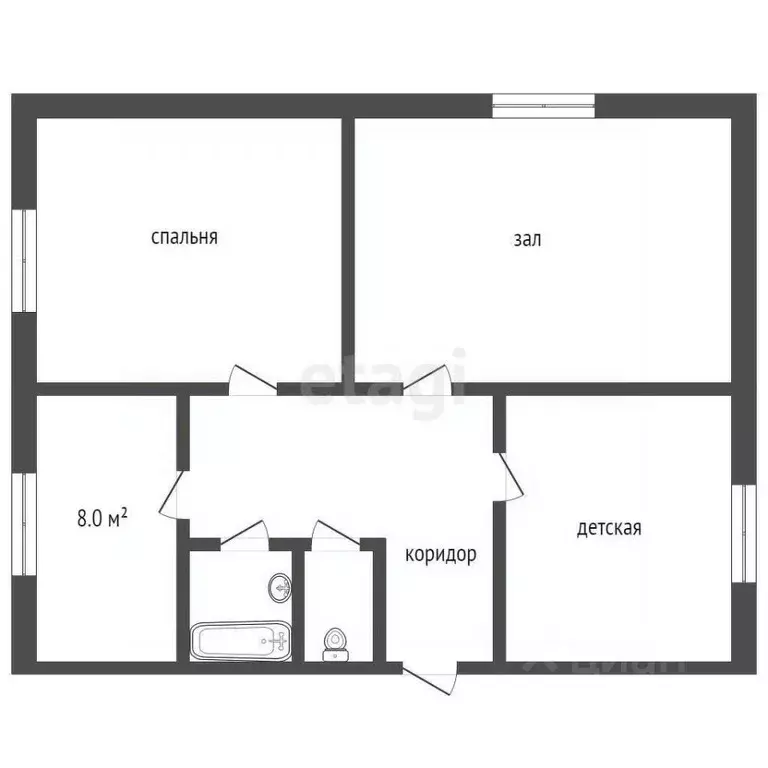 3-к кв. Ямало-Ненецкий АО, Новый Уренгой Восточный мкр, 2/2 (68.0 м) - Фото 2