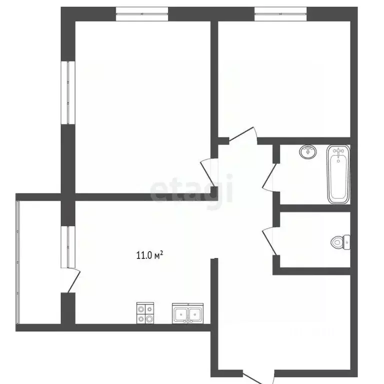 2-к кв. Московская область, Химки 9 Мая ул., 10Б (63.0 м) - Фото 2