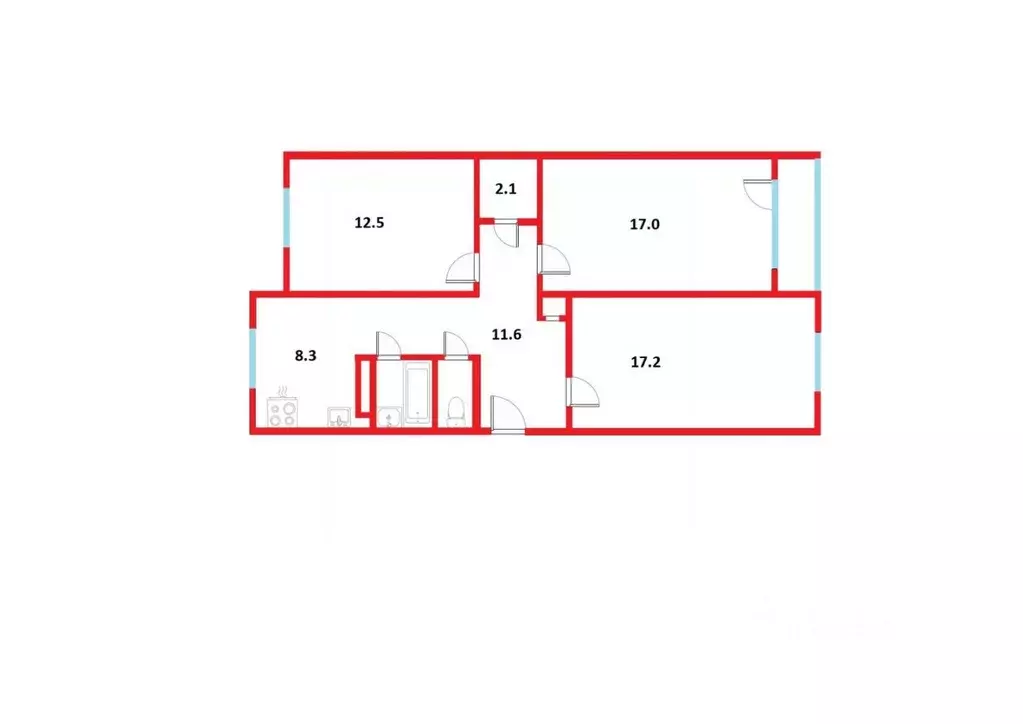 3-к кв. Ленинградская область, Гатчина ул. 120-й Гатчинской Дивизии, ... - Фото 2