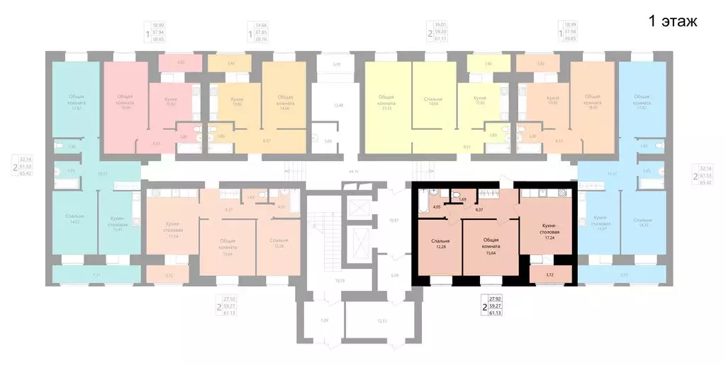 Помещение свободного назначения (59.27 м) - Фото 1