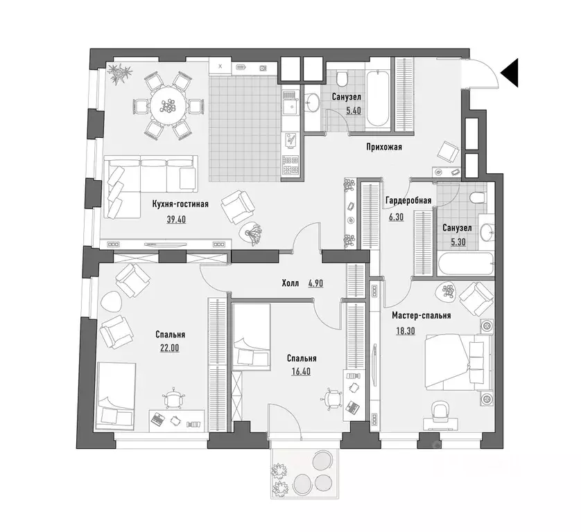 4-к кв. Москва ул. Малая Ордынка, 19 (132.0 м) - Фото 1