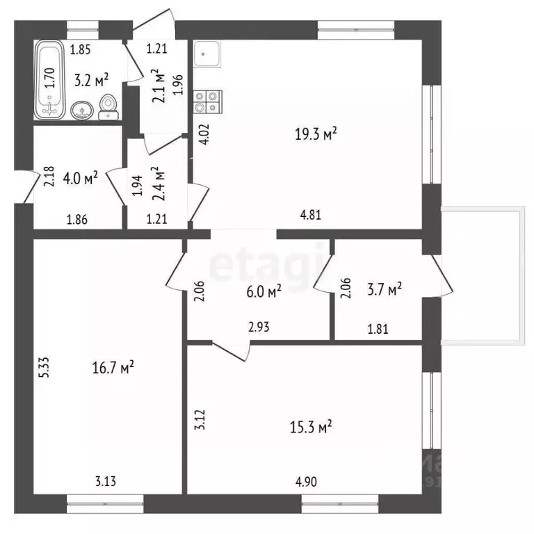 Дом в Калининградская область, Гурьевский муниципальный округ, Мирное ... - Фото 2