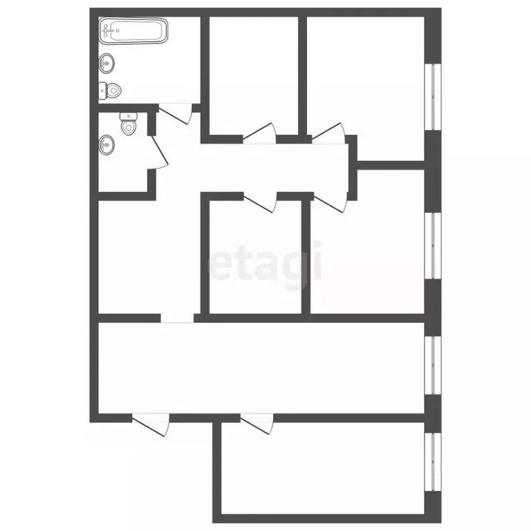 3-к кв. Пермский край, Пермь ул. Соловьева, 11 (74.3 м) - Фото 2