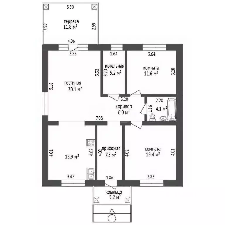 Дом в Тюменская область, Тюменский район, с. Кулига, Сказка кп пер. ... - Фото 1