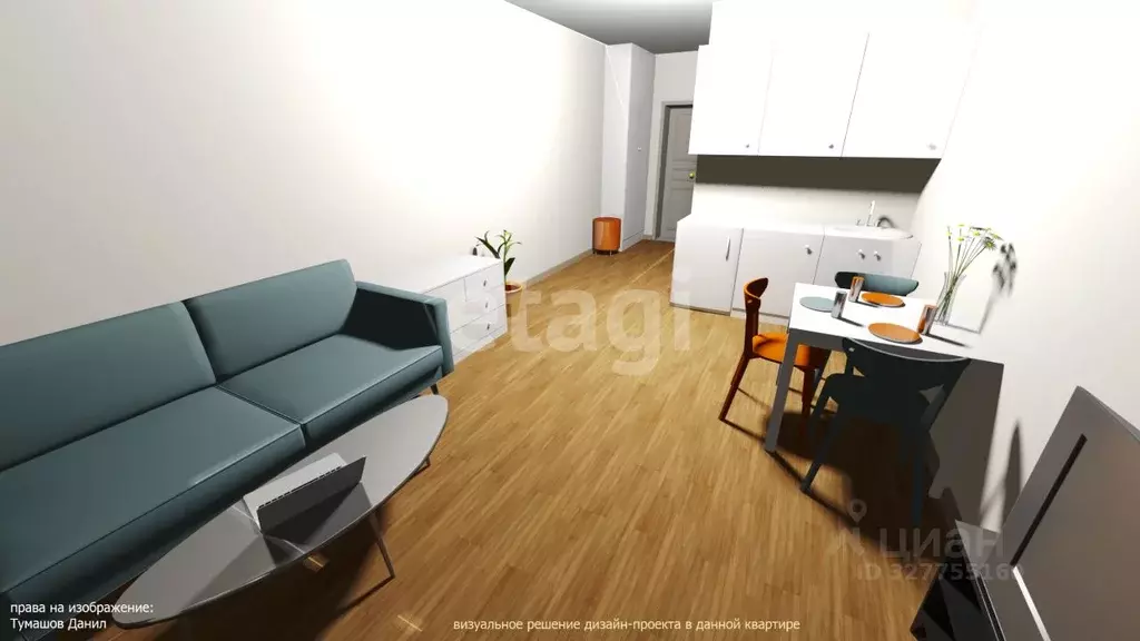 Студия Хабаровский край, Хабаровск ул. Алексеевская, 64/2 (24.4 м) - Фото 1