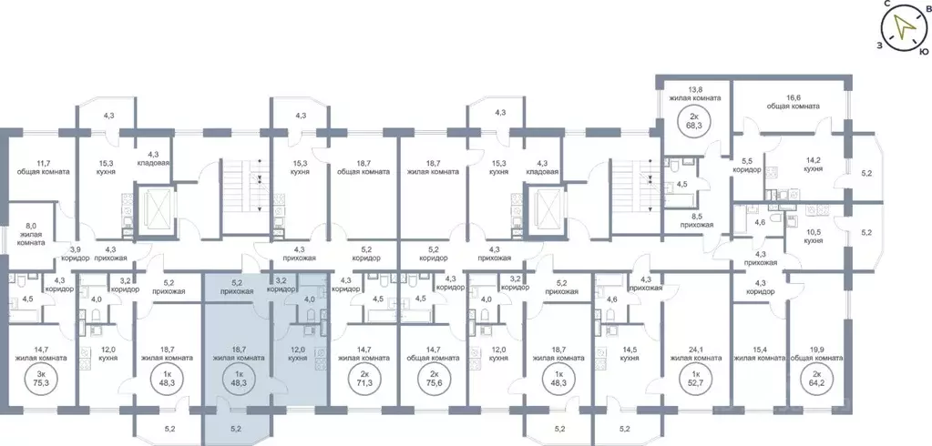 1-к кв. Ханты-Мансийский АО, Нефтеюганск 5-й мкр, 50 (48.3 м) - Фото 1