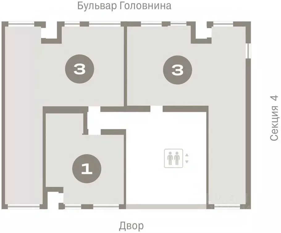 3-к кв. Санкт-Петербург Северный Ветер жилой комплекс (93.46 м) - Фото 1