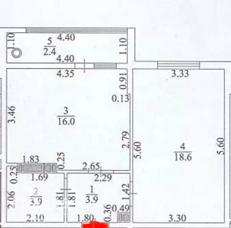 1-к кв. Крым, Евпатория ул. Чапаева, 28 (42.4 м) - Фото 1
