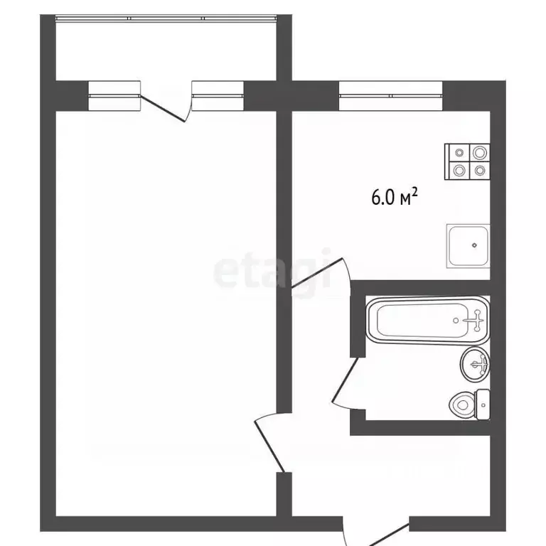 1-к кв. Московская область, Коломна ул. Макеева, 4 (32.1 м) - Фото 2