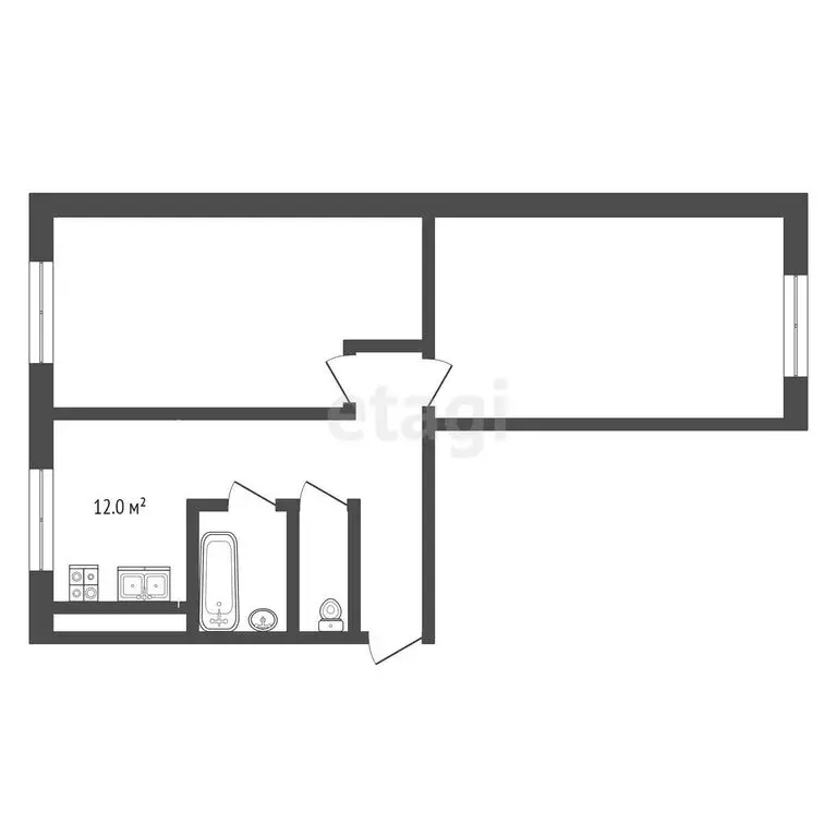 2-комнатная квартира: Балашов, улица Титова, 13А (49.7 м) - Фото 1
