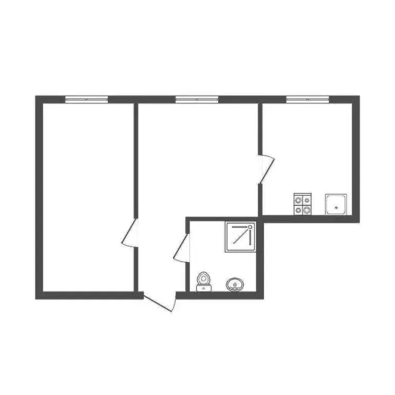 2-комнатная квартира: Стахановский, 5 (42.8 м) - Фото 1