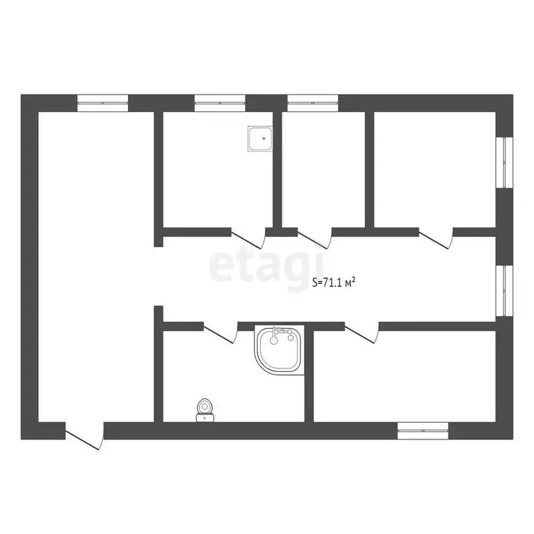 Дом в Юрга, Весенняя улица (71.1 м) - Фото 1