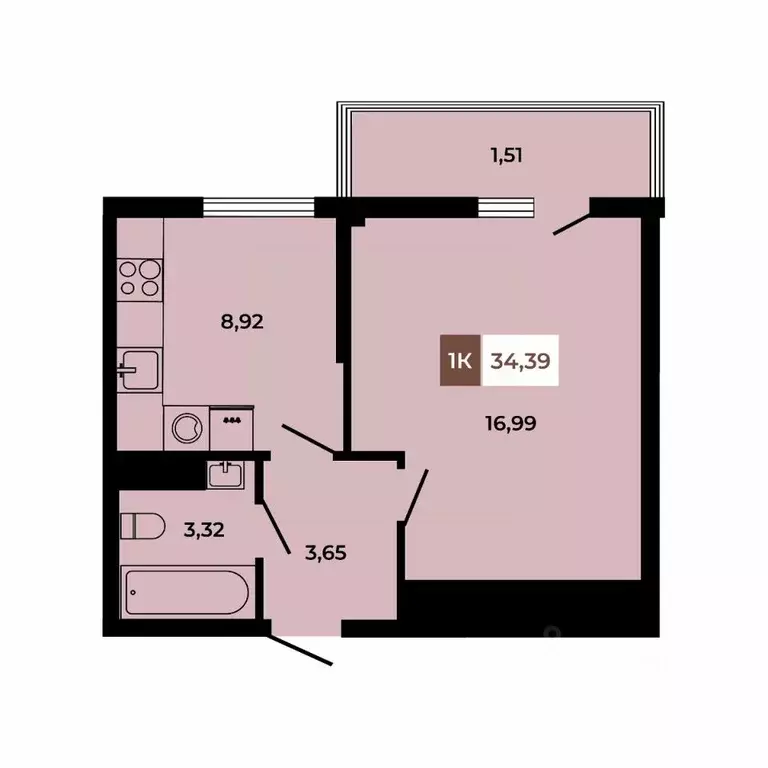 1-к кв. Ростовская область, Аксайский район, Щепкинское с/пос, пос. ... - Фото 1