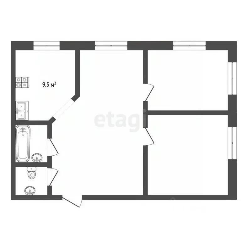 3-к кв. Московская область, Химки ул. Имени К.И. Вороницына, 1к1 (47.0 ... - Фото 2