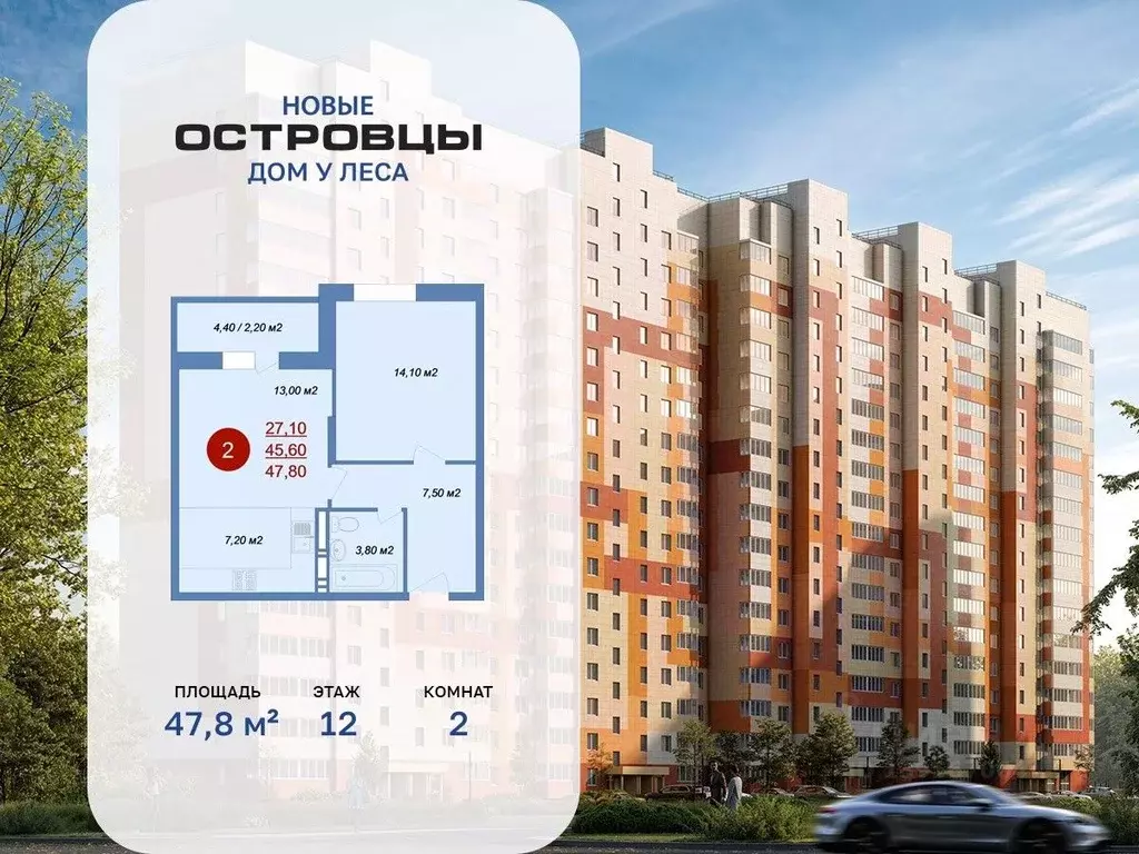 2-к кв. Московская область, Люберцы городской округ, д. Островцы, ... - Фото 1