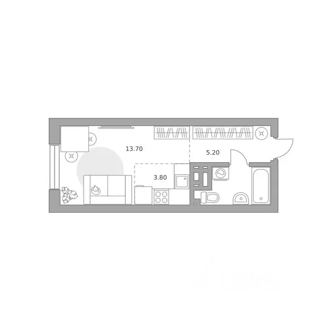 Студия Башкортостан, Уфа Зеленая Роща жилрайон, Лесная Симфония жилой ... - Фото 1