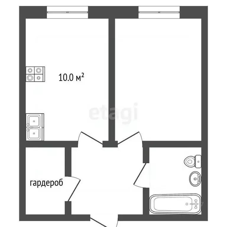 1-к кв. Севастополь ул. Горпищенко, 143к2 (36.8 м) - Фото 2