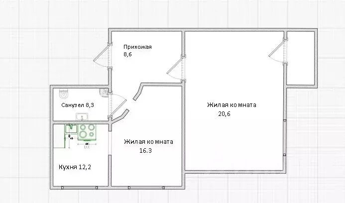 2-к кв. Амурская область, Белогорск ул. Кирова, 160 (66.0 м) - Фото 2