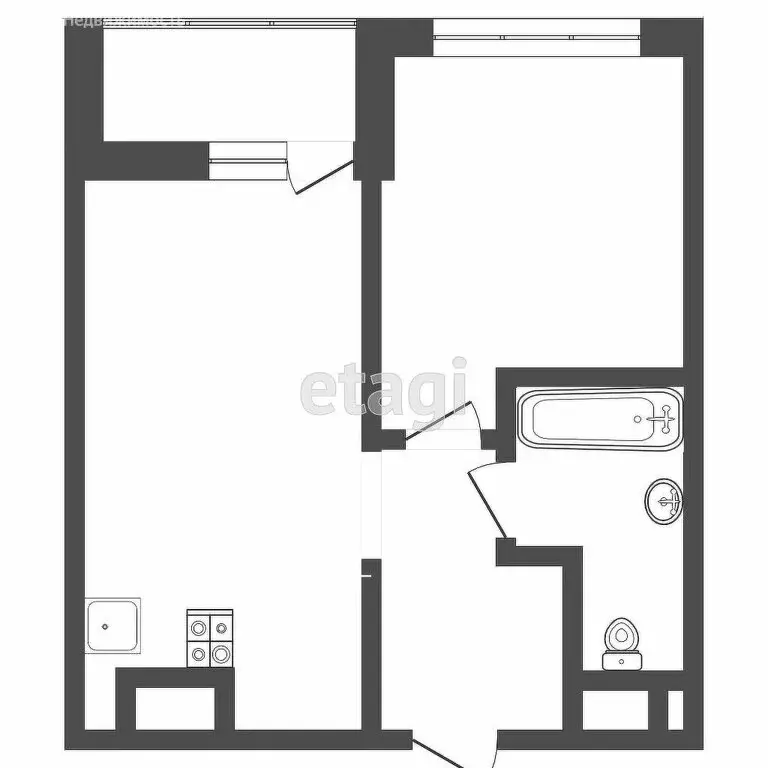 1-комнатная квартира: Тюмень, улица Разведчика Кузнецова, 7 (40.44 м) - Фото 0