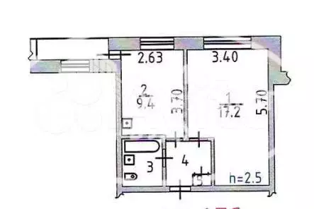 1-к. квартира, 33,5 м, 3/9 эт. - Фото 0