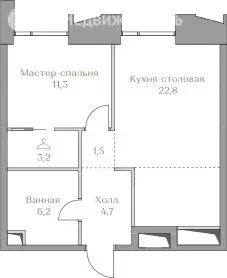 2-комнатная квартира: Москва, жилой комплекс Коллекция Лужники (49.8 ... - Фото 0